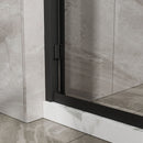 Goodyo - Double Sliding Bathtub Shower Door With Sgcc Clear Tempered Glass
