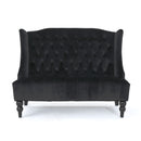 Nurturing - Upholstered Loveseat With Wing Back And Diamond Tufting