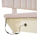 Upholstered Floating Hydrualic Platform Bed With LED Light And USB Port