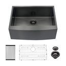Farmhouse Kitchen Sink, Stainless Steel, Apron Front