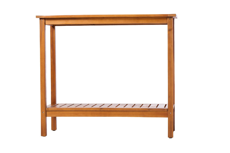 Workstation For Garden Balcony Garage, Acacia Console Potting Table