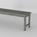 Modern Slat Top Solid Wood Patio Bench