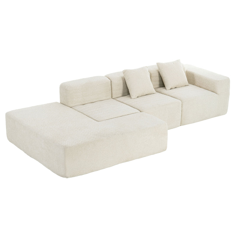 Sectional Sofa Full-Compressed Sofa Couch Free-Combined Sofa For Living Room