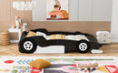 Race Car-Shaped Platform Bed With Wheels