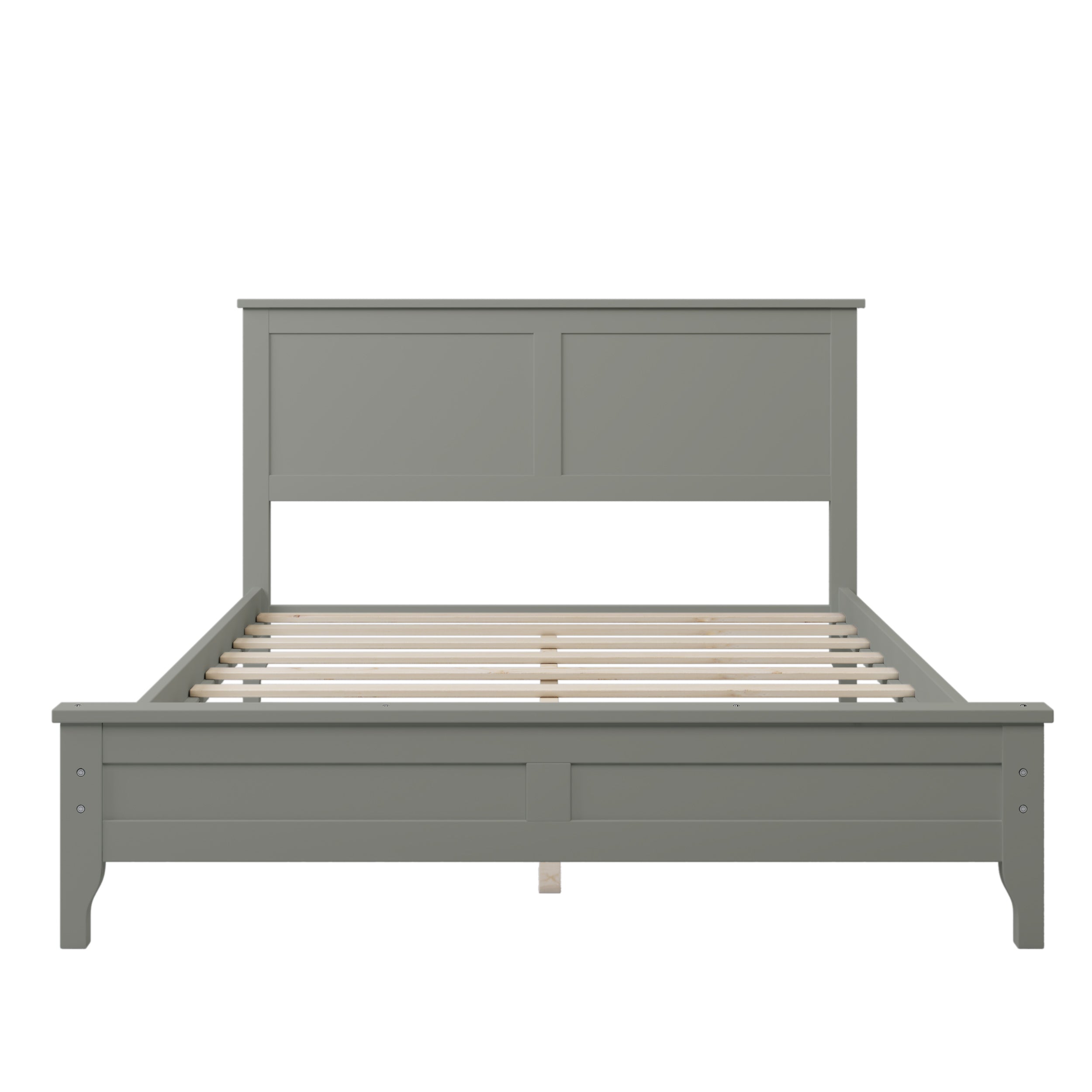 Modern Gray Solid Wood Full Platform Bed - Atlantic Fine Furniture Melbourne FL