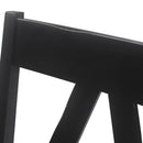 Farmhouse Style Dining Chair With Upholstered Seating - Black
