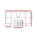 Patio Seating Set With Cushions And Fire Pit - Brown