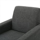 Nebulize - Upholstered Fabric Club Chair With Button Tufted And Square Off Arm And Back