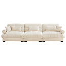 Modern Oversize Sofa With Cloud Like Comfort, Featuring Waist And Throw Pillows