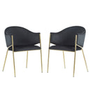 Modern Upholstered Dining Chair With Frame And Plush Velvet