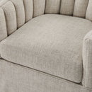 Solitude - Skirted Swivel Accent Chair With Hemp Like