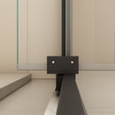 Adjustable Shower Door With Clear SGCC Tempered Glass And Aluminium Alloy Frame - Matte Black