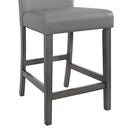 Ambridge - 5 Piece Round Counter Set With Faux Marble Top - Brushed Gray