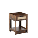 15.75" Rattan End Table With Drawer, Modern Nightstand, Side Table For Living Room, Bedroom