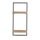 Wall Shelf With Two Shelves - Black Brown