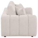 Burnett - Chenille Upholstered Wide Arm Loveseat
