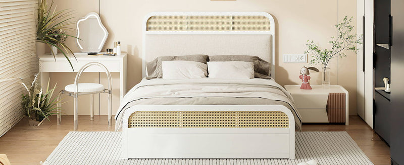 Platform Bed With Trundle And 2 Drawers