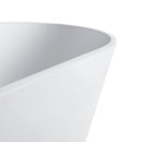 Solid Surface Soaking Freestanding Bathtub For Bathroom - Matte White