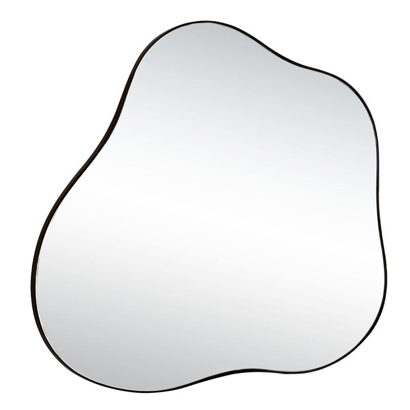 Cloud Shaped Metal Accent Wall Mirror - Black