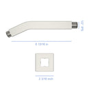 Elegant 6" Shower Arm With Flange, Stainless Steel Construction For Rain Shower Heads