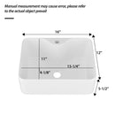 Rectangular Vessel Sink With Faucet & Drain - White / Black