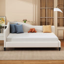 Modern L Shaped Linen Daybed With Legs