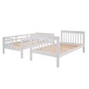 Stairway Twin-Over-Twin Bunk Bed with Three Drawers for Bedroom, Dorm - White(Old sku: LP000309AAK)