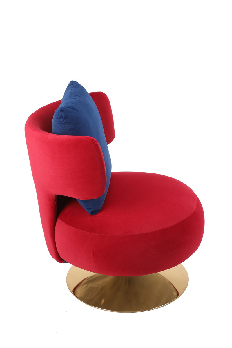 Swivel Accent Chair Armchair, Round Barrel Chair For Living Room Bedroom