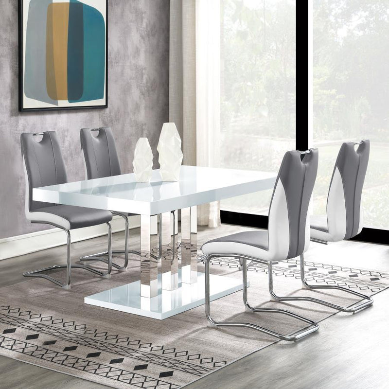 Brooklyn - Upholstered Dining Side Chair (Set of 4) - Gray - Atlantic Fine Furniture Inc