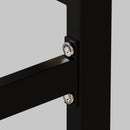 Modern Minimalist Rectangular Dining Table With Tempered Glass Top