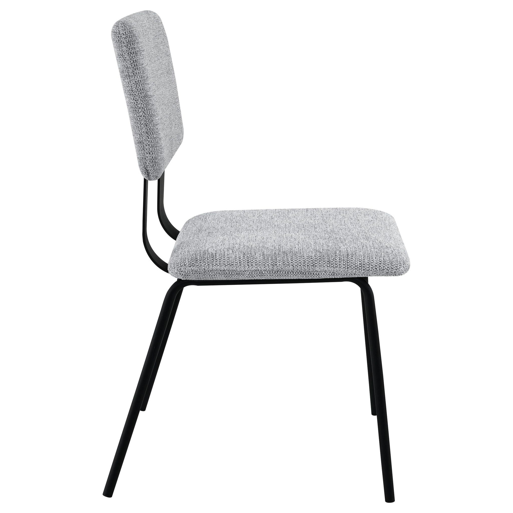 Calla Fabric Upholstered Dining Side Chair Grey (Set of 2) - Atlantic Fine Furniture Melbourne FL