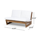 Outdoor Loveseat With Cushions - Teak