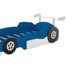 Race Car-Shaped Platform Bed With Wheels