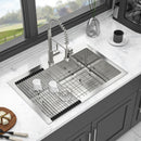 Kitchen Sink Drop In, Stainless Steel Single Bowl, Topmount