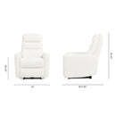 Bloomy - High Back Power Recliner Motion Chair - Chiffon White