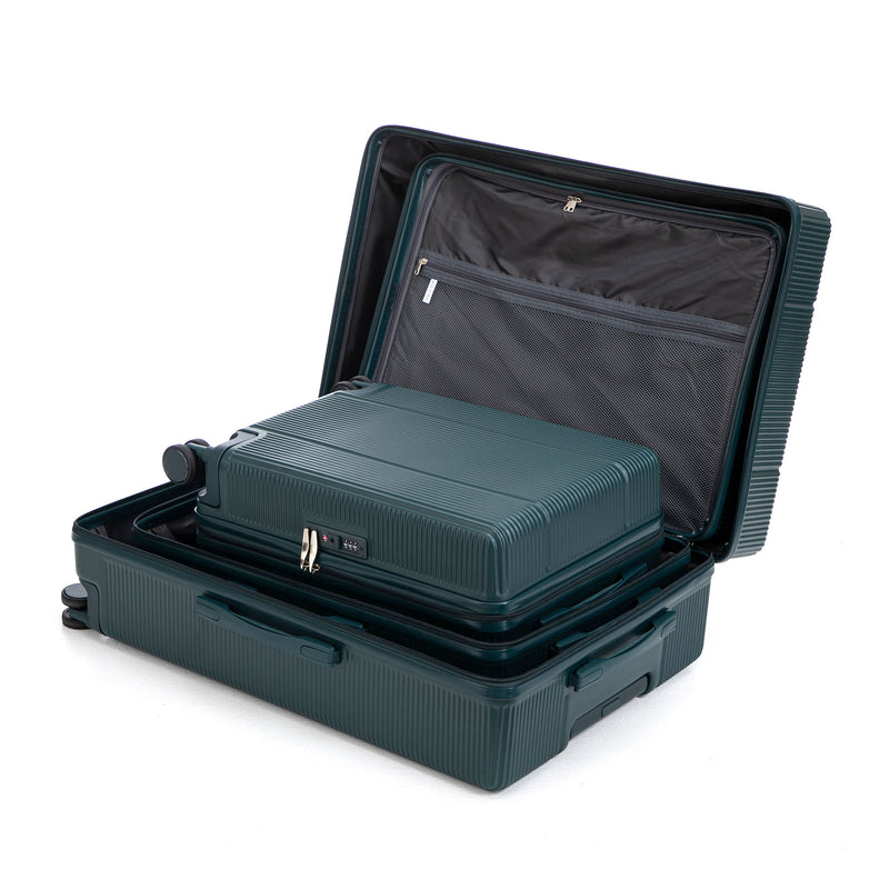 20" / 24" / 28" 3 Pieces / Set Spinner Wheel Luggage, Carry On Suitcase, Matching Color, TSA Combination Lock
