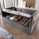 Upholstered Hydraulic Storage Daybed With USB & Type C Charging
