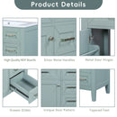 30" Bathroom Vanity Without Sink, Cabinet Base Only, Bathroom Cabinet With Drawers - Green