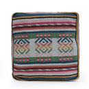 Inca - Handcrafted Peruvian Print Square Pouf Ottoman - Multicolor
