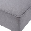 Contemporary Loveseat With Upholstered Fabric And Birch Wood Legs - Light Gray