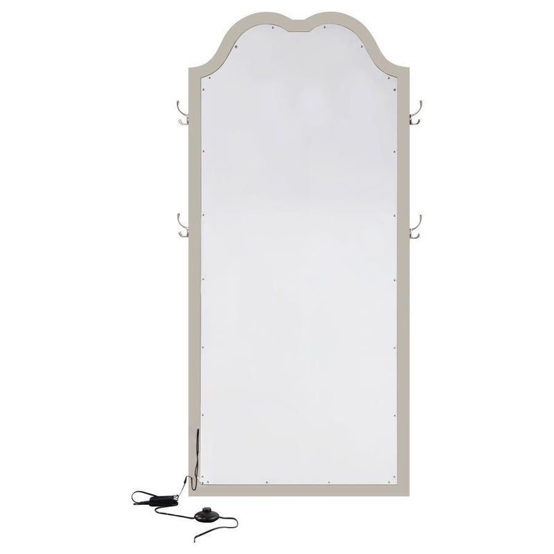 Evangeline - Full Length LED Light Floor Mirror - Silver Oak