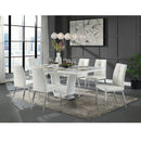 Kamaile - Dining Table With Leaf - White High Gloss