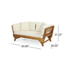 Outdoor Acacia Wood Expandable Daybed With Cushions