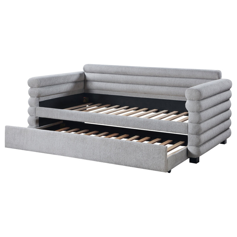 Patricia - Boucle Upholstered Day Bed With Trundle