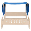 Full Size Car Shaped Bed with Tents,Natural