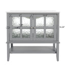 Bathroom Vanity With Ceramic Sink, Adjustable & Open Shelf