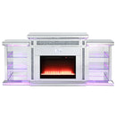 Noralie - Fireplace - Mirrored & Faux Diamonds - Atlantic Fine Furniture Inc
