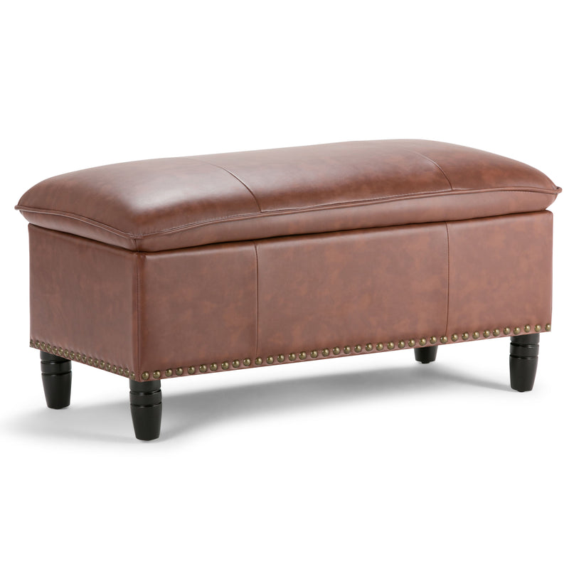 Emily - Storage Ottoman - Cognac