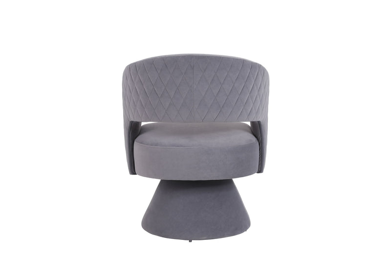 Swivel Accent Chair Armchair, Round Barrel Chair For Living Room Bedroom - Teddy Fabric