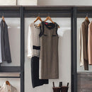 Monica - Wood Walk In Closet System, Powder Coated Metal Frame And Melamine - Rustic